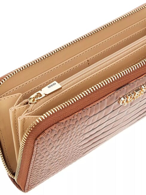 LAUREL Cocco Cartera con cremallera COGNAC - Carteras Mujer