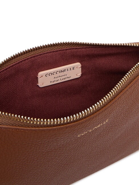 BEST CROSSBODY Minibolso de piel co&ntilde;ac - Bolsos Mujer