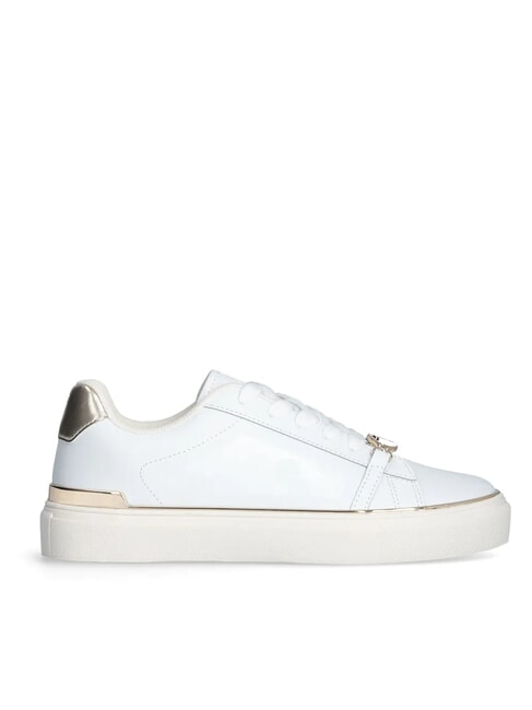 KIKI 01 Zapatillas de cuero blanco / dorado claro - Zapatos Mujer