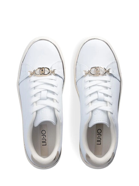 KIKI 01 Zapatillas de cuero blanco / dorado claro - Zapatos Mujer