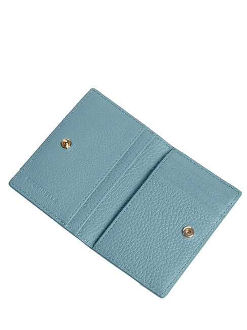 METALLIC SOFT Cartera de cuero azul &aacute;rtico - Carteras Mujer