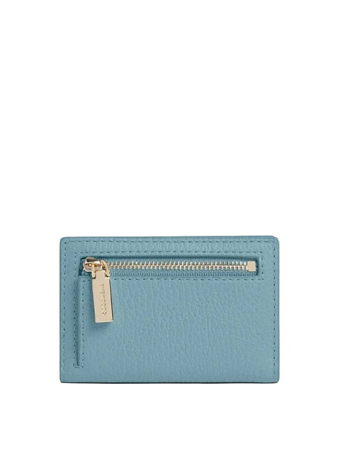 METALLIC SOFT Cartera de cuero azul &aacute;rtico - Carteras Mujer