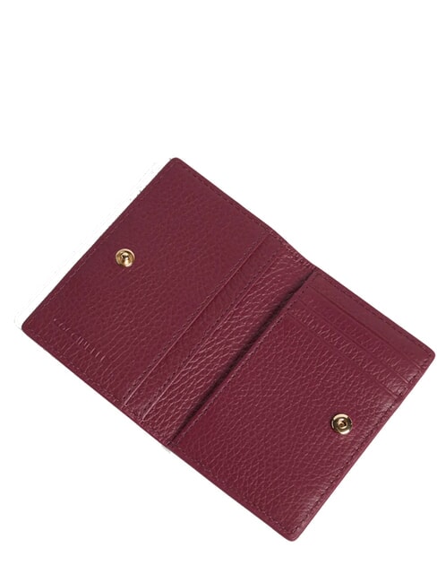 METALLIC SOFT Cartera de cuero grosella - Carteras Mujer