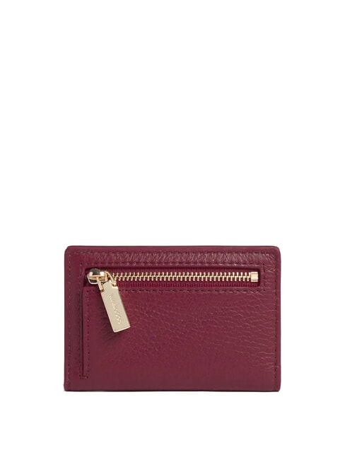 METALLIC SOFT Cartera de cuero grosella - Carteras Mujer