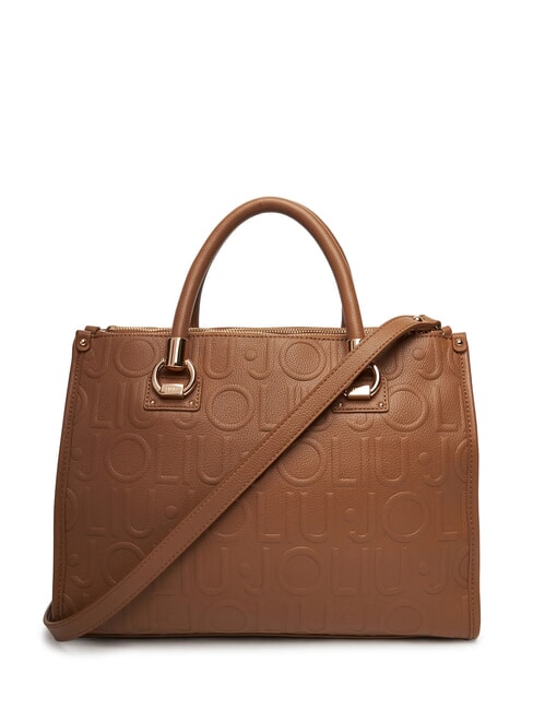 MANHATTAN Bolso mediano tipo cartera con logotipo ante - Bolsos Mujer