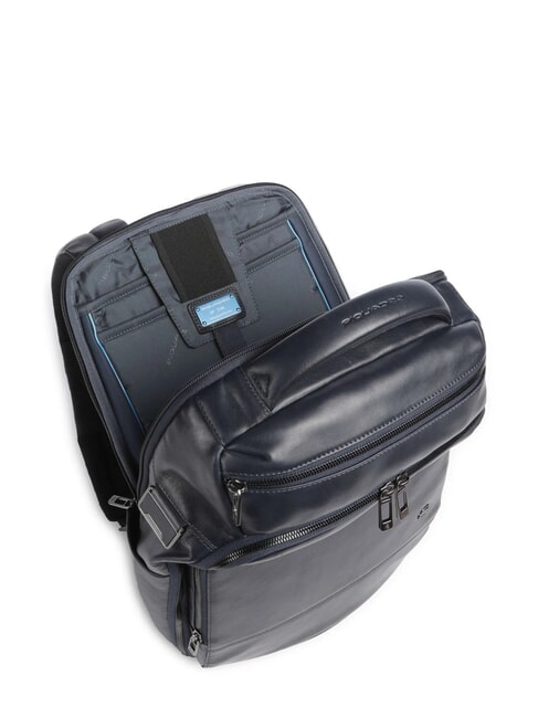 W136 Mochila para portátil de 14", en piel azul - Mochilas para portátil