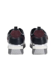 LIUJO MAXI WONDER 01 Zapatillas de piel y malla negro/carmes&iacute; - Zapatos Mujer - 3