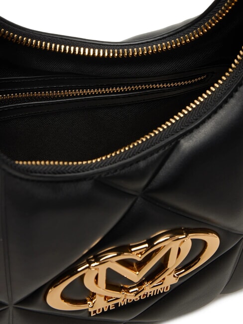 EMBOSSED Bolso de hombro tipo hobo negro - Bolsos Mujer