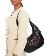 LOVE MOSCHINO EMBOSSED Bolso de hombro tipo hobo negro - Bolsos Mujer - 5