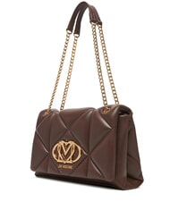 LOVE MOSCHINO EMBOSSED Bolso de hombro / bandolera chocolate - Bolsos Mujer - 3