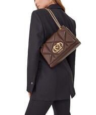 LOVE MOSCHINO EMBOSSED Bolso de hombro / bandolera chocolate - Bolsos Mujer - 5