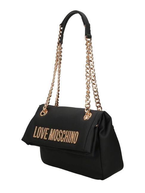 BOLD LOVE HAMMERED  Bolso de hombro / bandolera negro - Bolsos Mujer