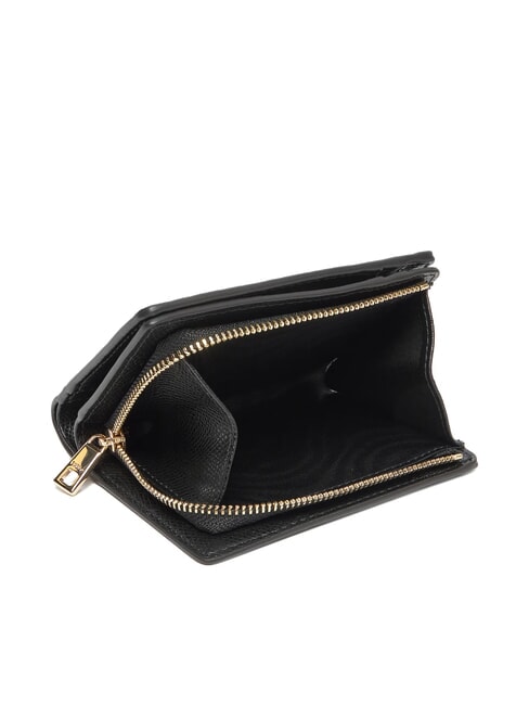CAMELIA Cartera compacta de cuero negro - Carteras Mujer