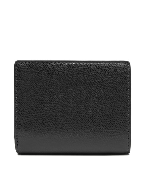 CAMELIA Cartera compacta de cuero negro - Carteras Mujer