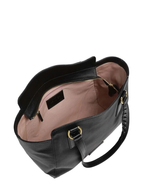 INES Bolso de compras de cuero Oro negro - Bolsos Mujer