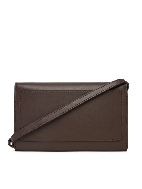 SFERA Mini bolso de hombro, en piel chocolate - Bolsos Mujer