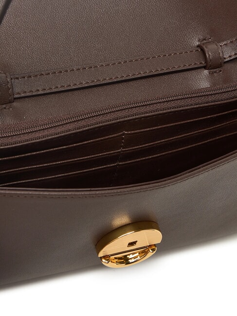 SFERA Mini bolso de hombro, en piel chocolate - Bolsos Mujer