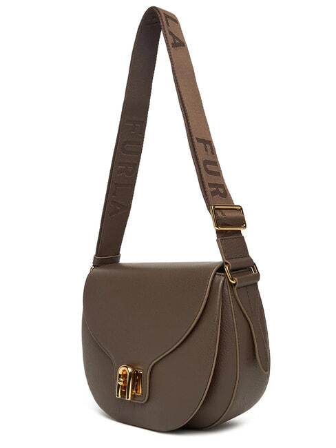 LOTUS Bolso de piel con bandolera con logotipo tonos caoba/caoba - Bolsos Mujer