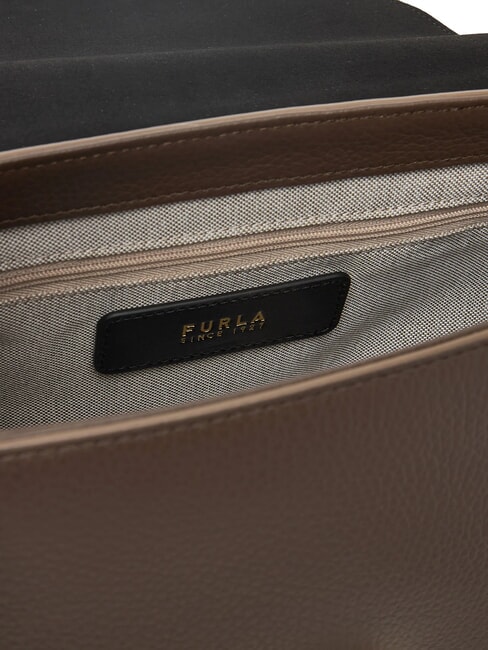 LOTUS Bolso de piel con bandolera con logotipo tonos caoba/caoba - Bolsos Mujer