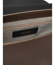 FURLA LOTUS Bolso de piel con bandolera con logotipo tonos caoba/caoba - Bolsos Mujer - 4