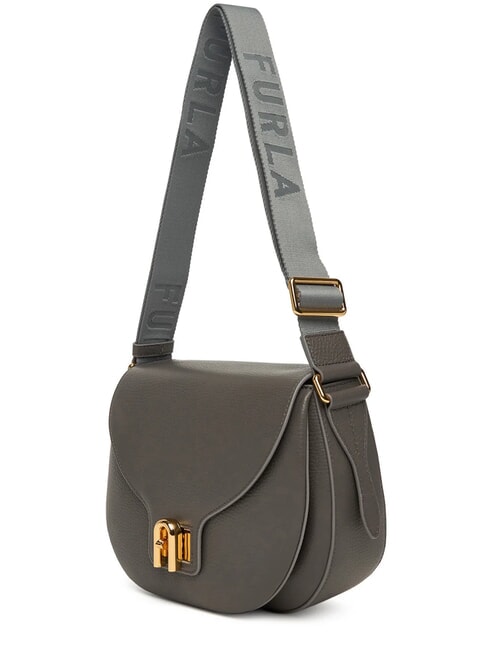 LOTUS Bolso de piel con bandolera con logotipo tonos gris urbano/gris urbano - Bolsos Mujer