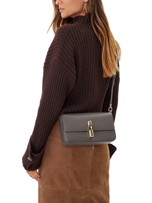 IRIDE  Bolso de hombro, de piel gris urbano - Bolsos Mujer