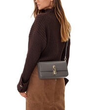 FURLA IRIDE  Bolso de hombro, de piel gris urbano - Bolsos Mujer - 5