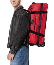 EASTPAK DUFFEL PACK WHEEL M Bolsa de lona mediana con ruedas y repelente al agua lona roja - Trolley Semirrígidos - 5