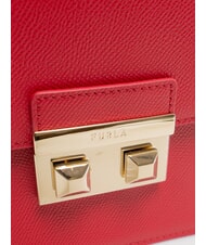 FURLA BELLA Bolso pequeño de piel St Andrómeda rojo veneciano - Bolsos Mujer - 3