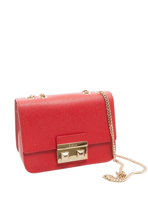 BELLA  Mini bolso bandolera, en piel. rojo veneciano - Bolsos Mujer