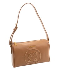 LOVE MOSCHINO LITTLE STUDS Bolso de hombro con tachuelas camello2 - Bolsos Mujer - 2