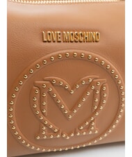 LOVE MOSCHINO LITTLE STUDS Bolso de hombro con tachuelas camello2 - Bolsos Mujer - 3