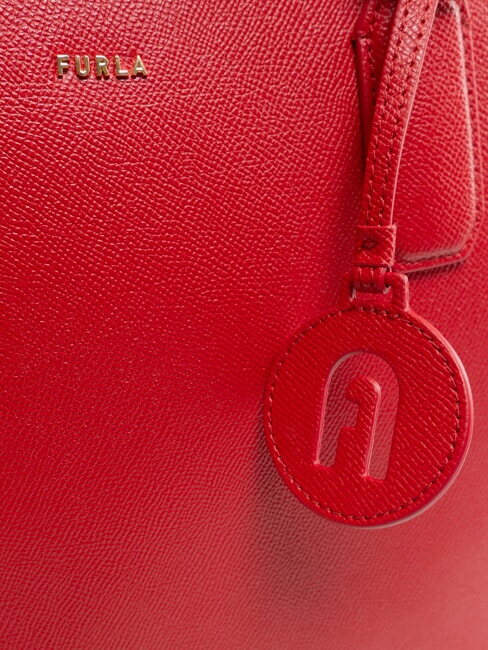 CLASSIC Bolso shopper de piel con estampado Andrómeda rojo veneciano - Bolsos Mujer