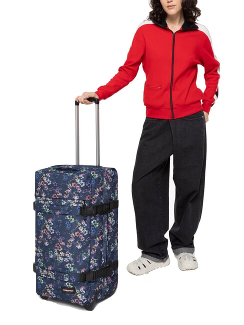 TRANSIT'R M carro de tamaño mediano azul marino desteñido flora - Trolley Semirrígidos