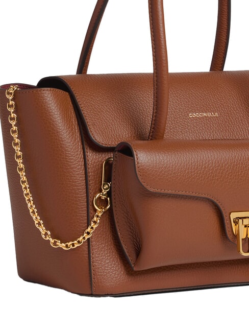 DOUBLE BEAT Bolso de hombro co&ntilde;ac - Bolsos Mujer
