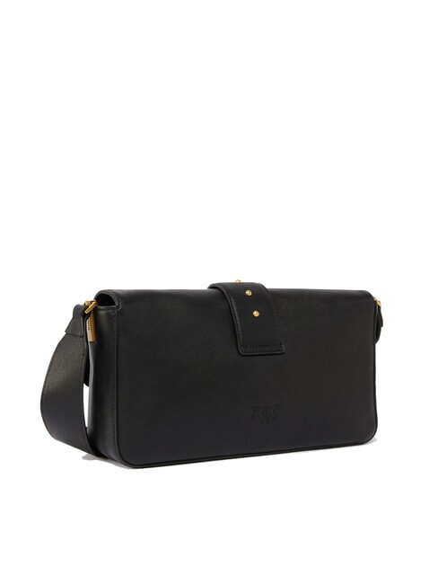 LOVE ONE CLASSIC SLOUCHY Bolso de hombro de piel negro-oro antiguo - Bolsos Mujer
