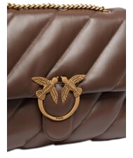 PINKO BIG LOVE PUFF Bolso de napa castaño oscuro-oro antiguo - Bolsos Mujer - 3