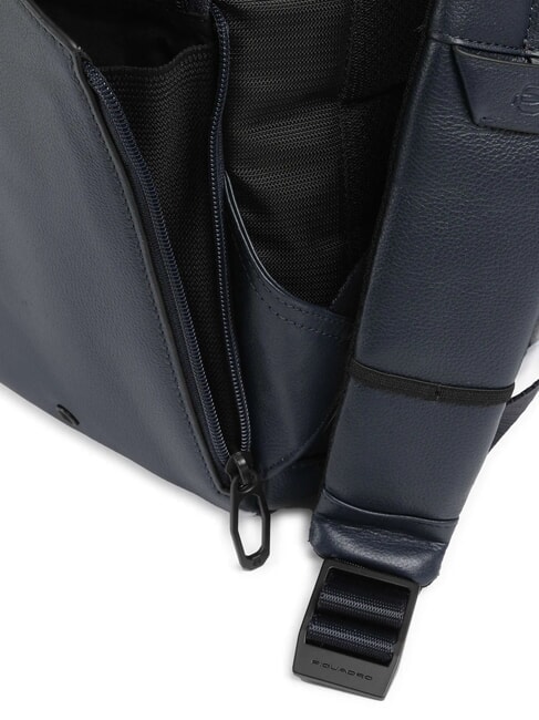 RUSSEL Mochila de cuero para port&aacute;til de 15,6" azul - Mochilas para port&aacute;til