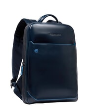PIQUADRO BLUE SQUARE Mochila para portátil de 14", en piel azul - Mochilas para portátil - 2