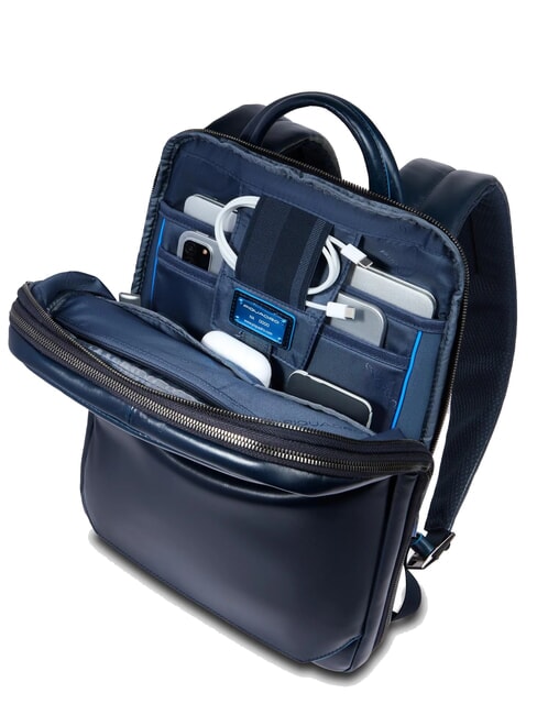 BLUE SQUARE Mochila para portátil de 14", en piel azul - Mochilas para portátil