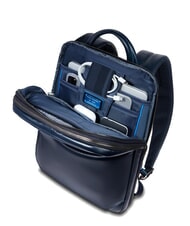PIQUADRO BLUE SQUARE Mochila para portátil de 14", en piel azul - Mochilas para portátil - 4