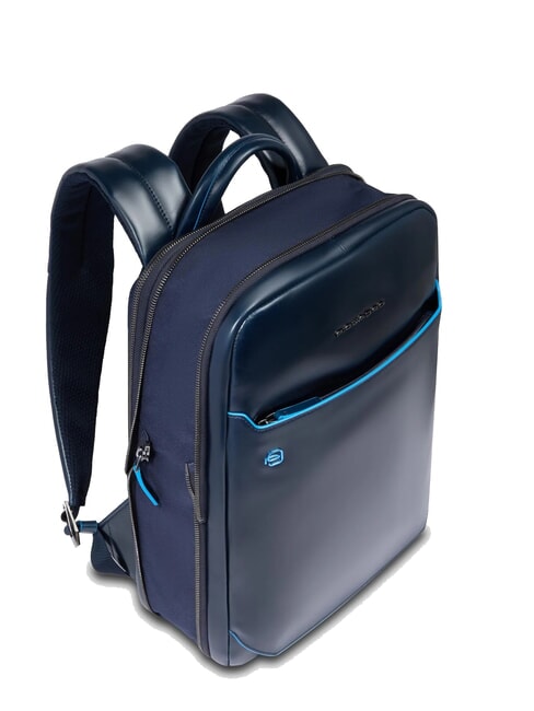 BLUE SQUARE Mochila para portátil de 14", en piel azul - Mochilas para portátil