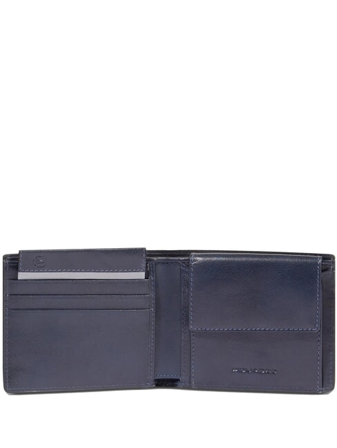 W136 Monedero de cuero azul - Carteras Hombre