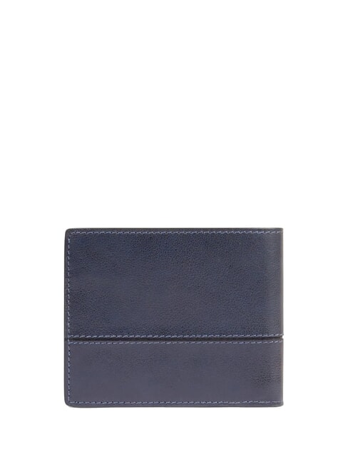 W136 Monedero de cuero azul - Carteras Hombre