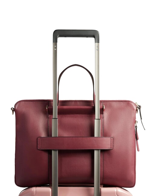 CIRCLE Bolso para portátil de piel de 14" Burdeos - Maletines de Trabajo