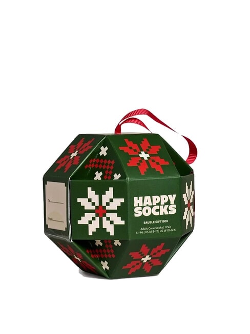 SNOWFLAKE Lote de regalo de 1 par de calcetines verde oscuro - Calcetines de hombre