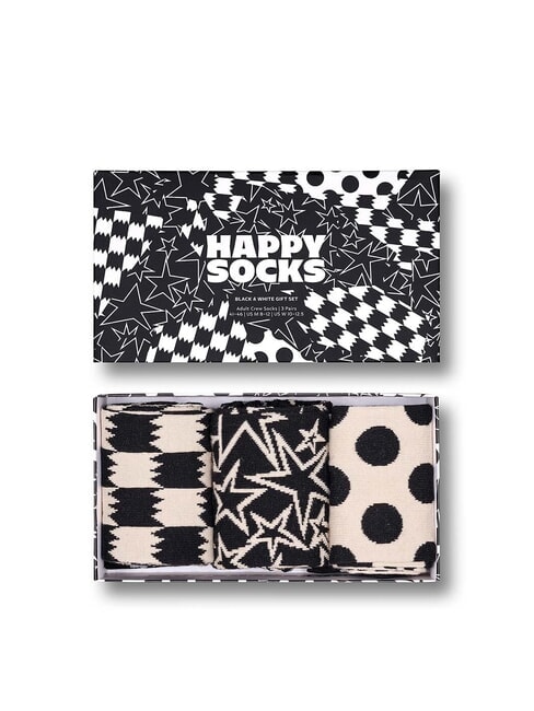 BLACK AND WHITE Lote de regalo de 3 pares de calcetines negro - Calcetines de mujer