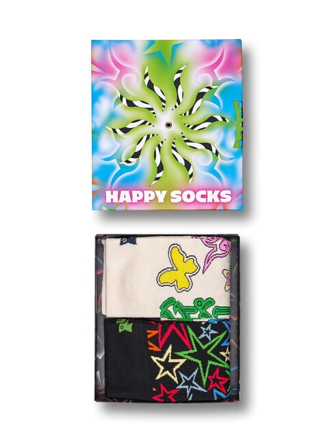 SPINNING WHEEL Lote de regalo de 2 pares de calcetines blanco - Calcetines de mujer