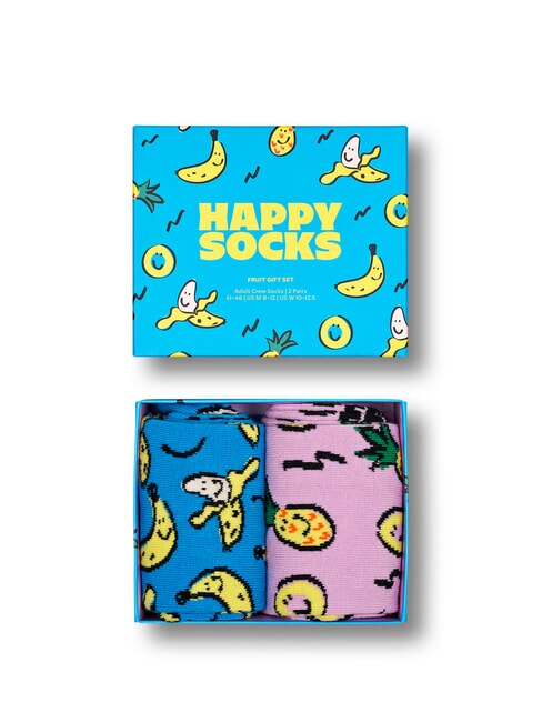 FRUITS SOCKS Lote de regalo de 2 pares de calcetines turquesa - Calcetines de mujer