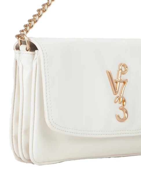 LOUISE Bolso de hombro mediano con asa de cadena color crudo - Bolsos Mujer